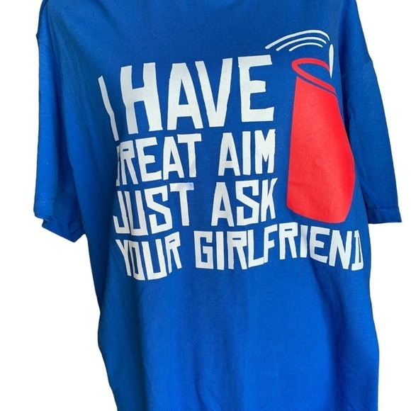 SPENSERS Funny T-shirt I have great aim just ask your girlfriend size large - Picture 2 of 6